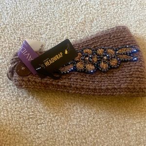 Beaded winter head wrap. Never worn.